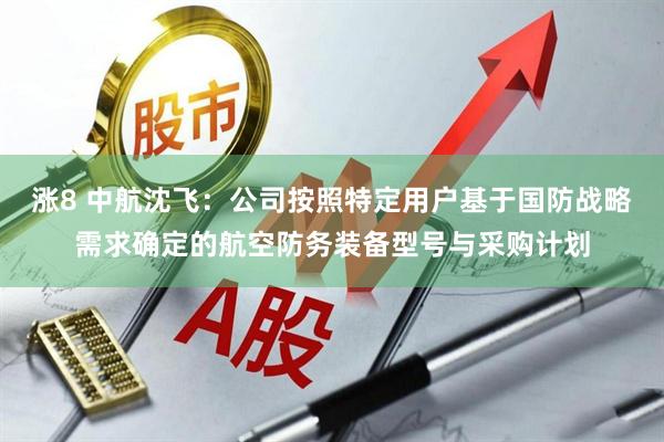 涨8 中航沈飞：公司按照特定用户基于国防战略需求确定的航空防务装备型号与采购计划